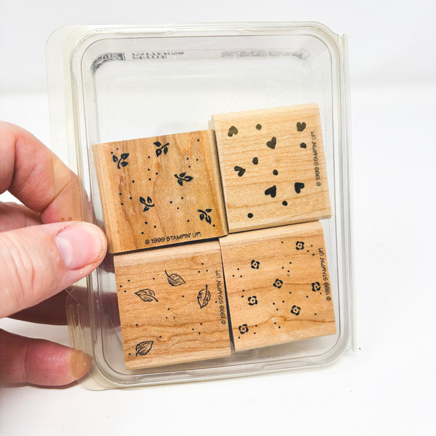 Stampin' Up! Small Wood Back Rubber Stamp Sets - Pick a Design