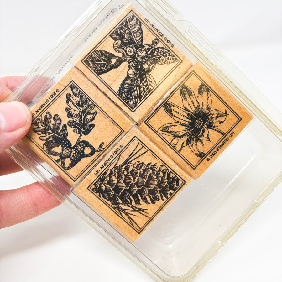 Stampin' Up! Small Wood Back Rubber Stamp Sets - Pick a Design
