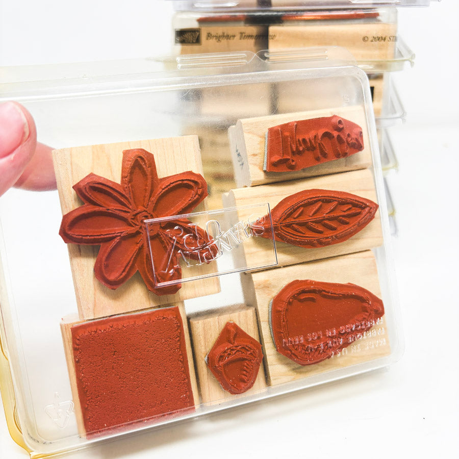 Stampin' Up! Medium Wood Back Rubber Stamp Sets - Pick a Design