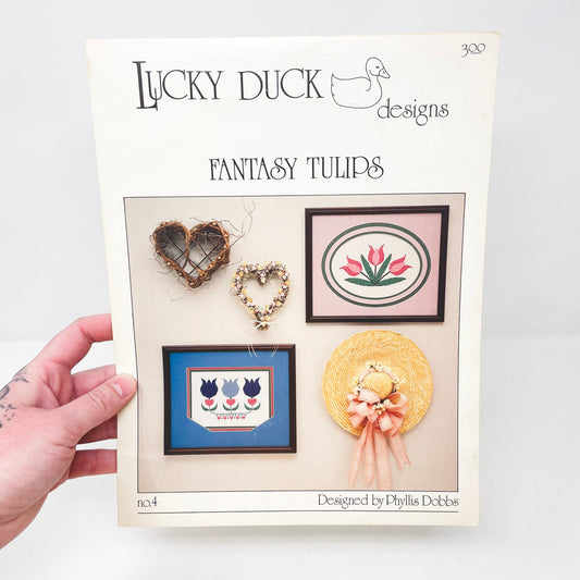 Fantasy Tulips Cross Stitch Pattern Leaflet by Lucky Duck Designs