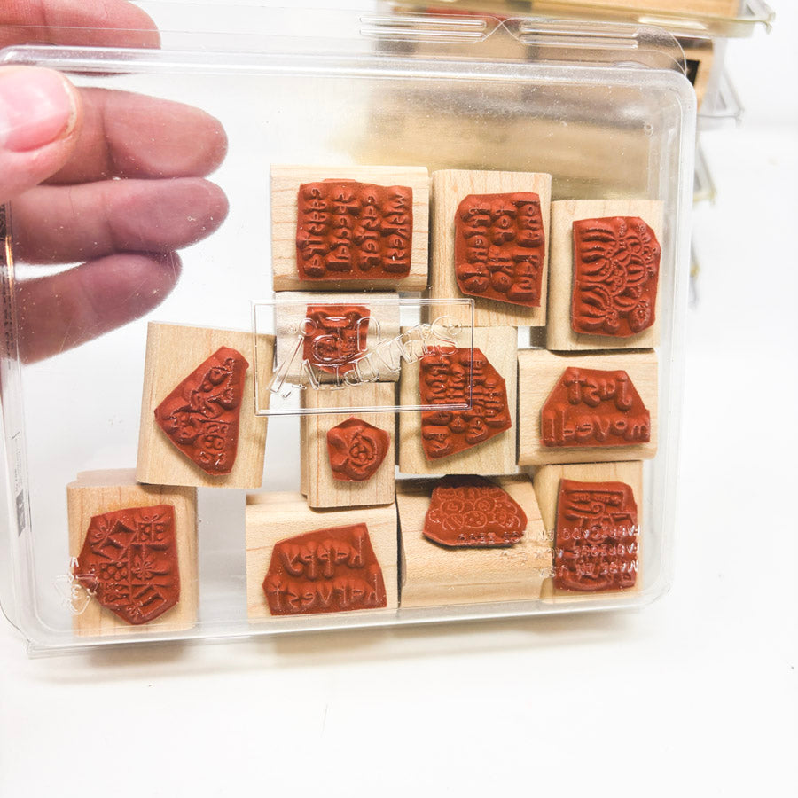 Stampin' Up! Medium Wood Back Rubber Stamp Sets - Pick a Design