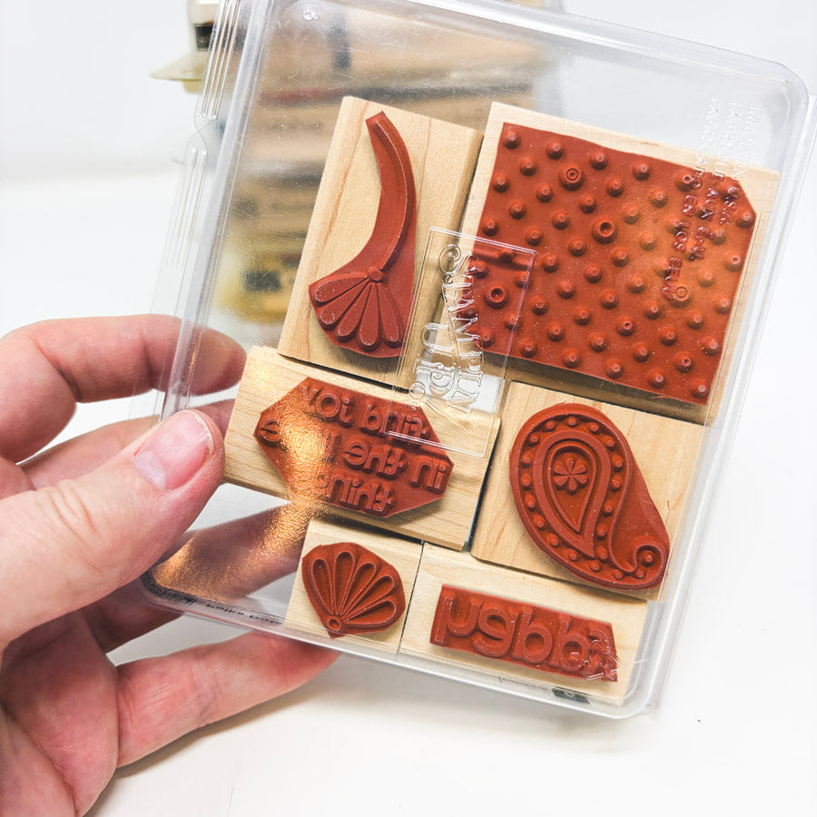 Stampin' Up! Medium Wood Back Rubber Stamp Sets - Pick a Design