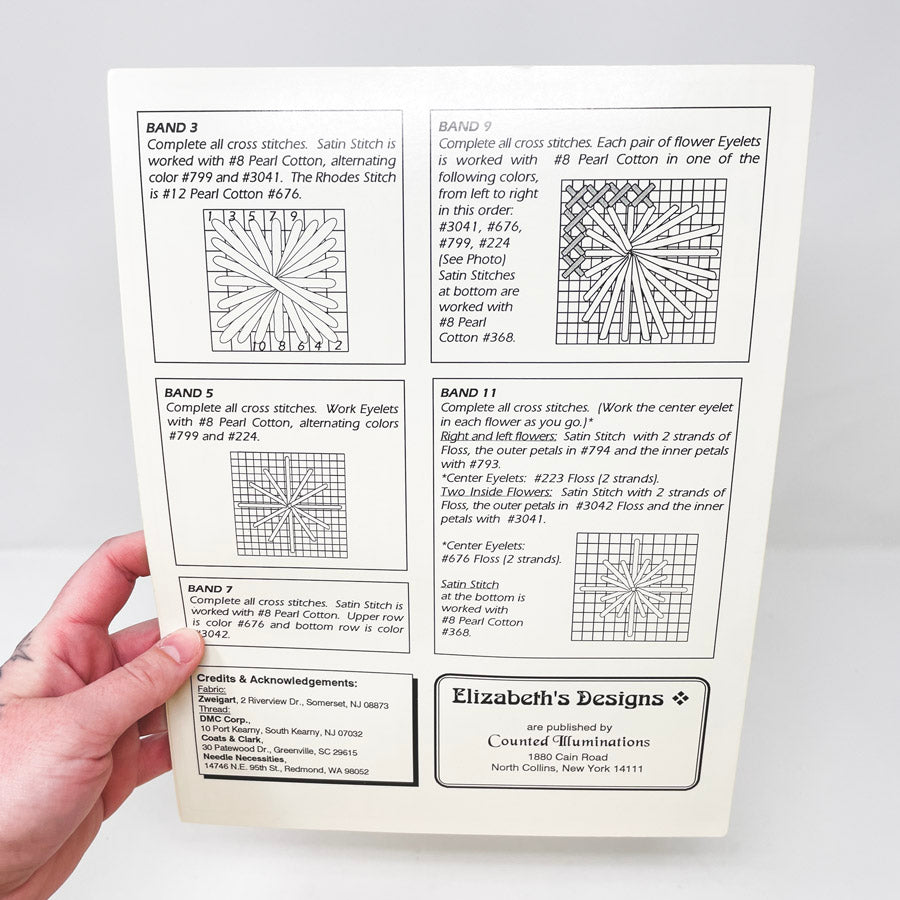 An Old Fashioned Garden Cross Stitch Pattern Leaflet by Elizabeth's Designs