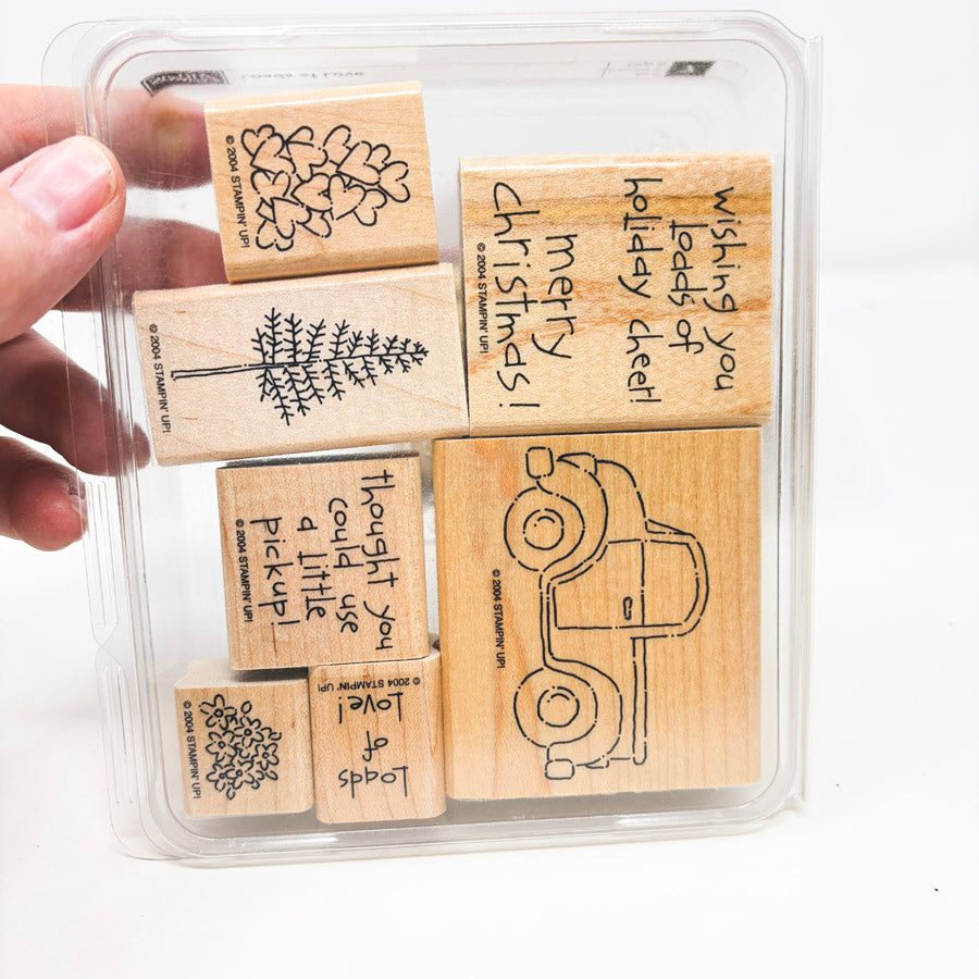 Stampin' Up! Medium Wood Back Rubber Stamp Sets - Pick a Design