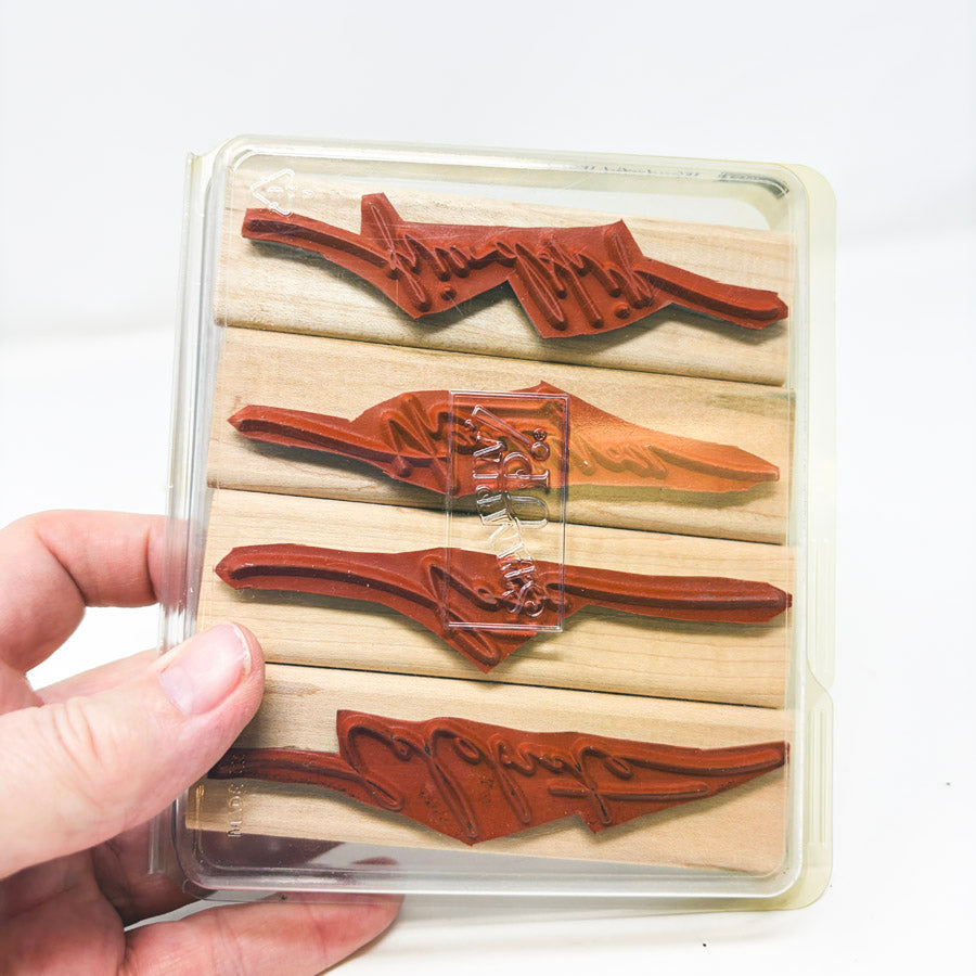 Stampin' Up! Medium Wood Back Rubber Stamp Sets - Pick a Design