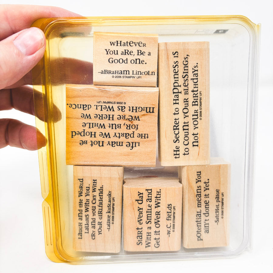 Stampin' Up! Medium Wood Back Rubber Stamp Sets - Pick a Design
