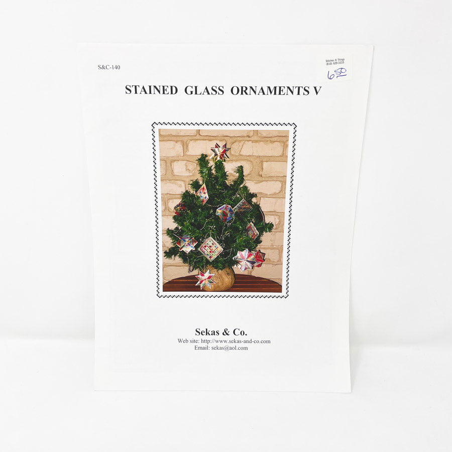 Stained Glass Ornaments V Pattern by Sekas & Co.