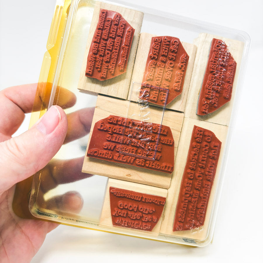 Stampin' Up! Medium Wood Back Rubber Stamp Sets - Pick a Design