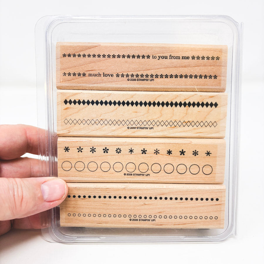 Stampin' Up! Medium Wood Back Rubber Stamp Sets - Pick a Design