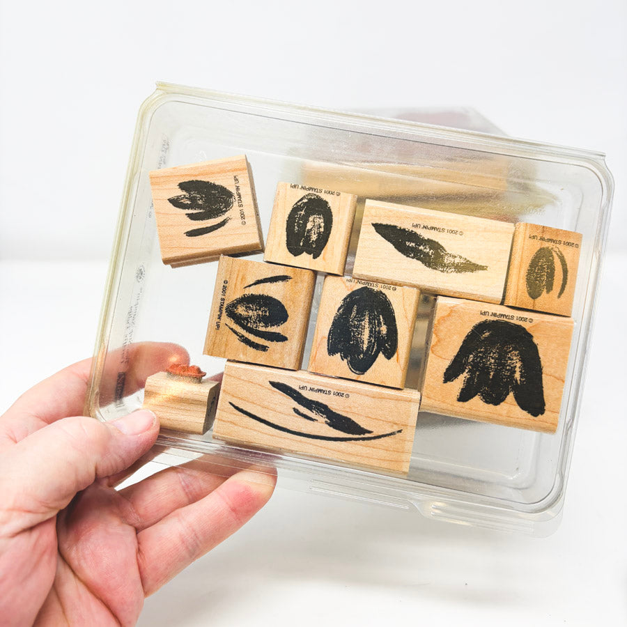 Stampin' Up! Large Wood Back Rubber Stamp Sets - Pick a Design
