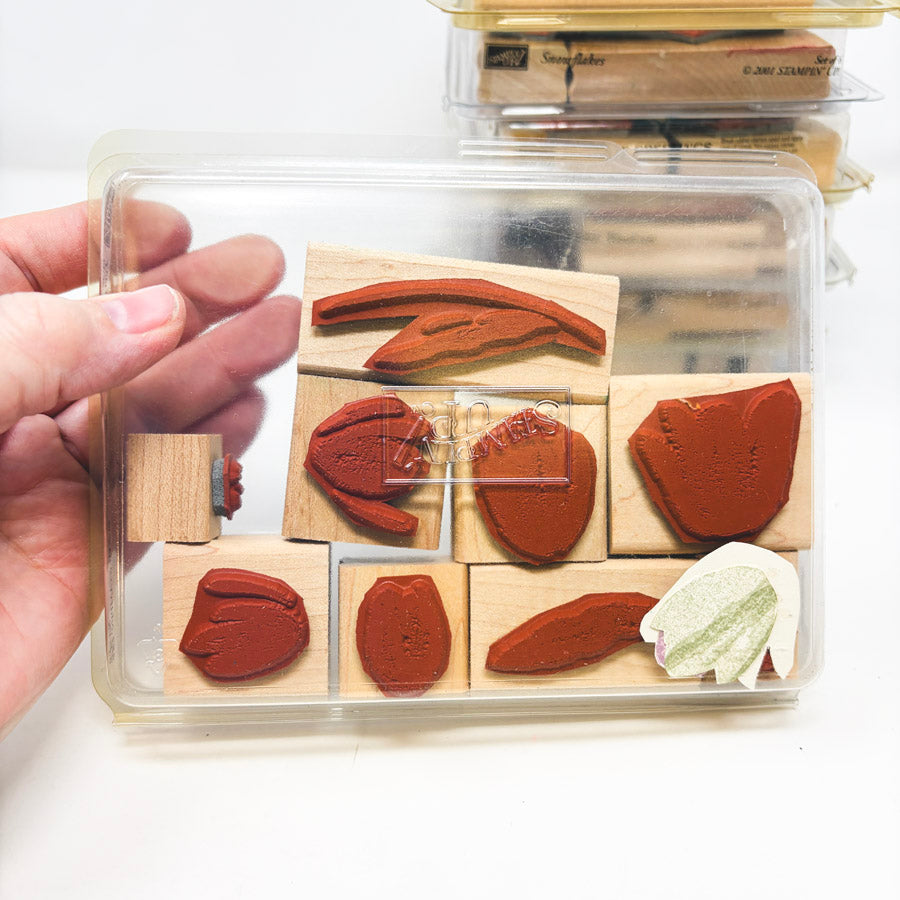 Stampin' Up! Large Wood Back Rubber Stamp Sets - Pick a Design
