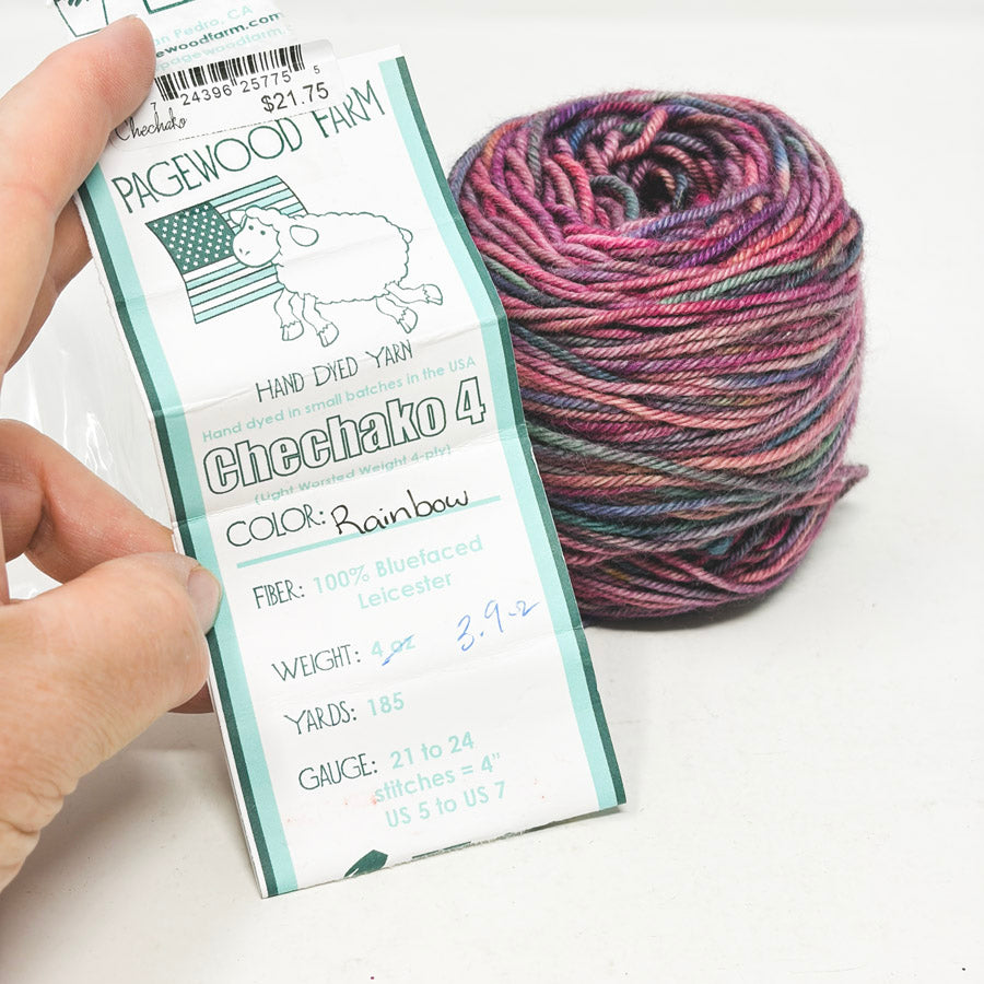 Pagewood Farm Chechako 4 Hand Dyed Yarn - Rainbow