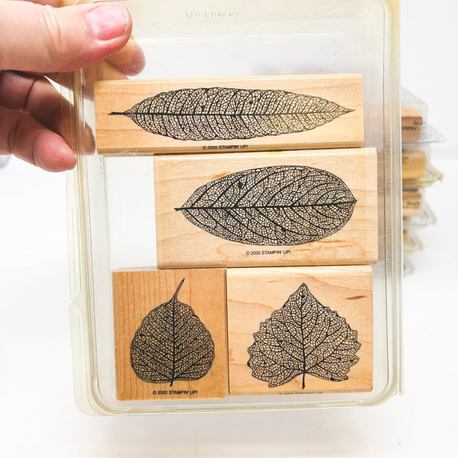 Stampin' Up! Large Wood Back Rubber Stamp Sets - Pick a Design