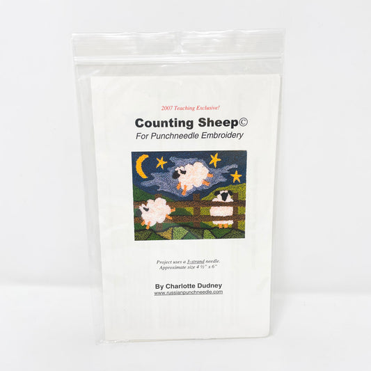 Counting Sheep For Punchneedle Embroidery by Charlotte Dudney
