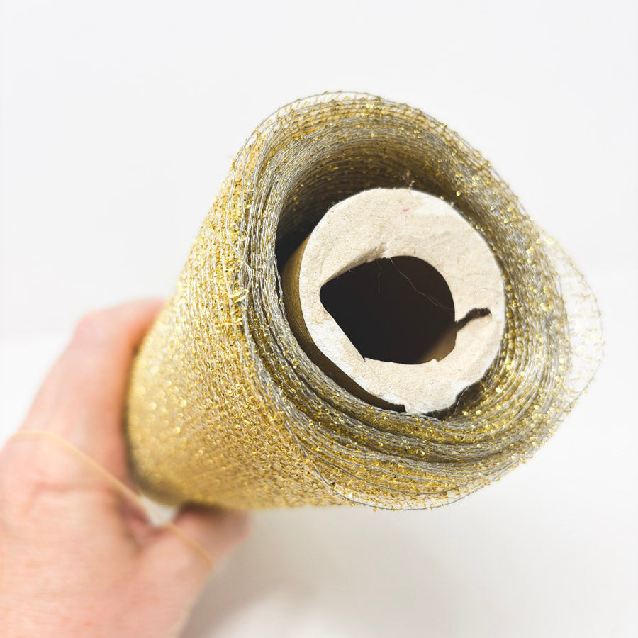 Gold Mesh and Tinsel Ribbon