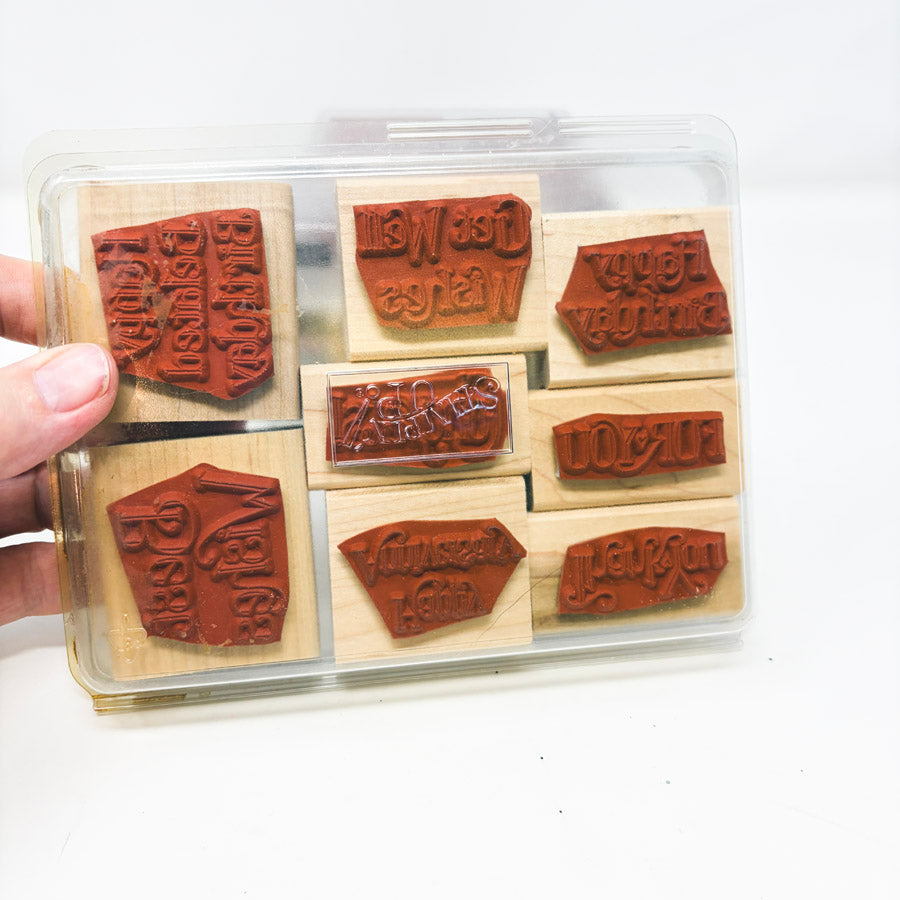 Stampin' Up! Large Wood Back Rubber Stamp Sets - Pick a Design