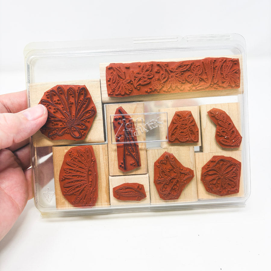 Stampin' Up! Large Wood Back Rubber Stamp Sets - Pick a Design