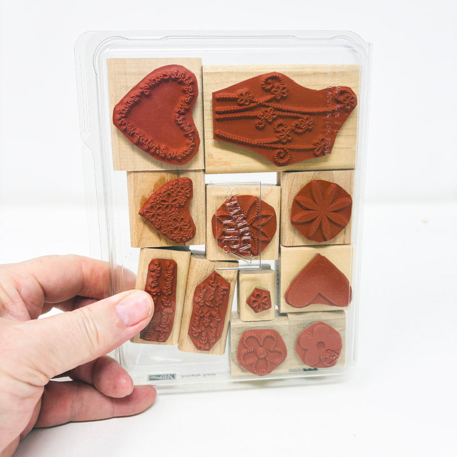 Stampin' Up! Large Wood Back Rubber Stamp Sets - Pick a Design