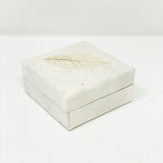 Handmade Paper Leaf Jewelry Gift Box