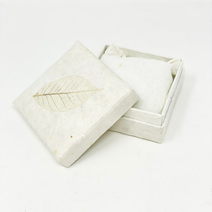Handmade Paper Leaf Jewelry Gift Box