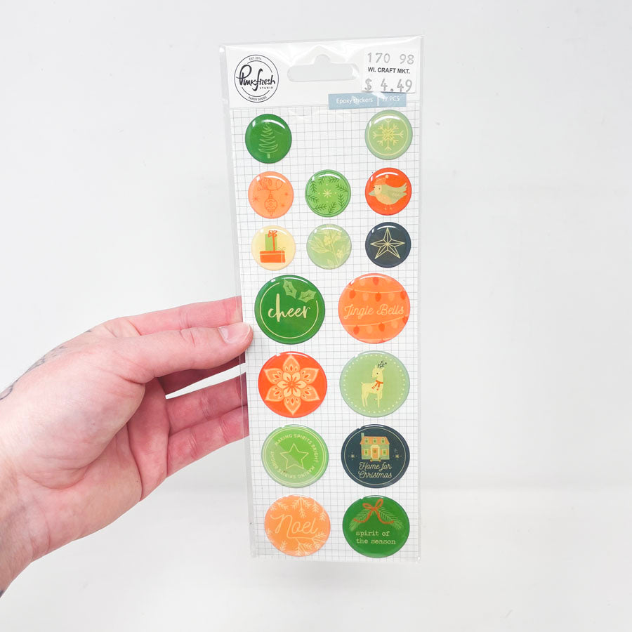 Pinkfresh Holiday Epoxy Stickers