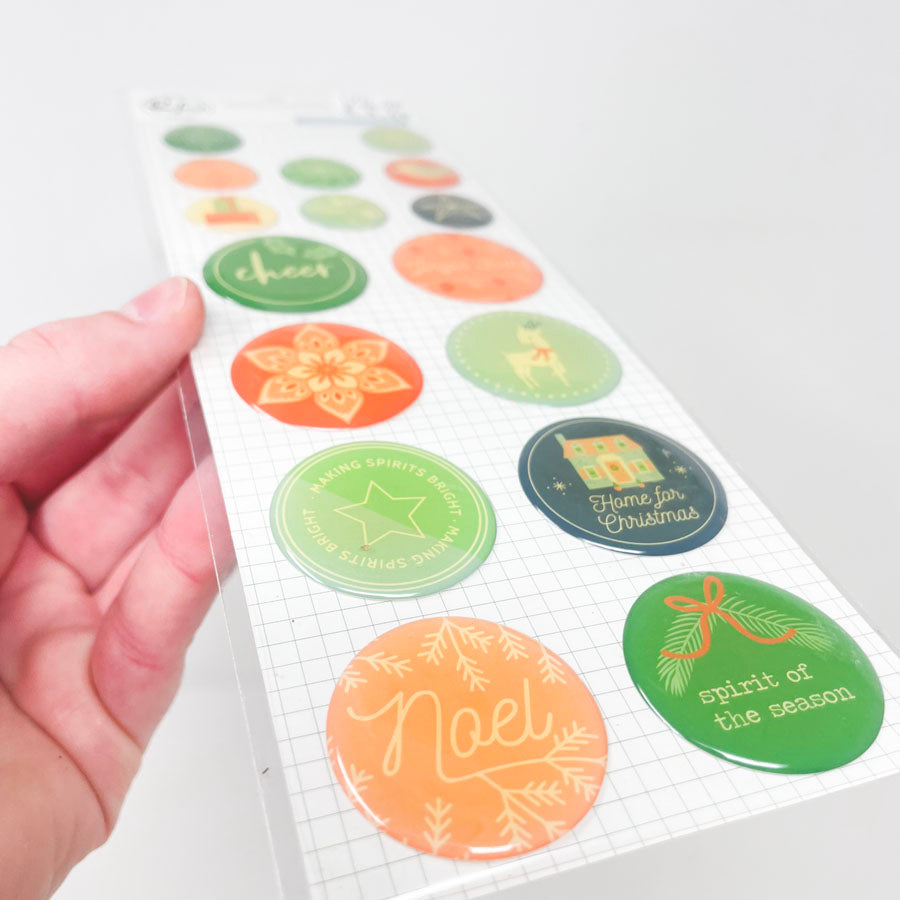 Pinkfresh Holiday Epoxy Stickers