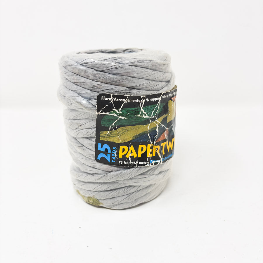 Faded Blue Paper Twist Gift Wrap Ribbon