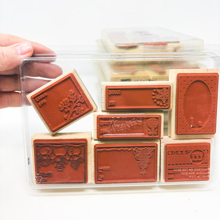 Stampin' Up! Extra Large Wood Back Rubber Stamp Sets - Pick a Design
