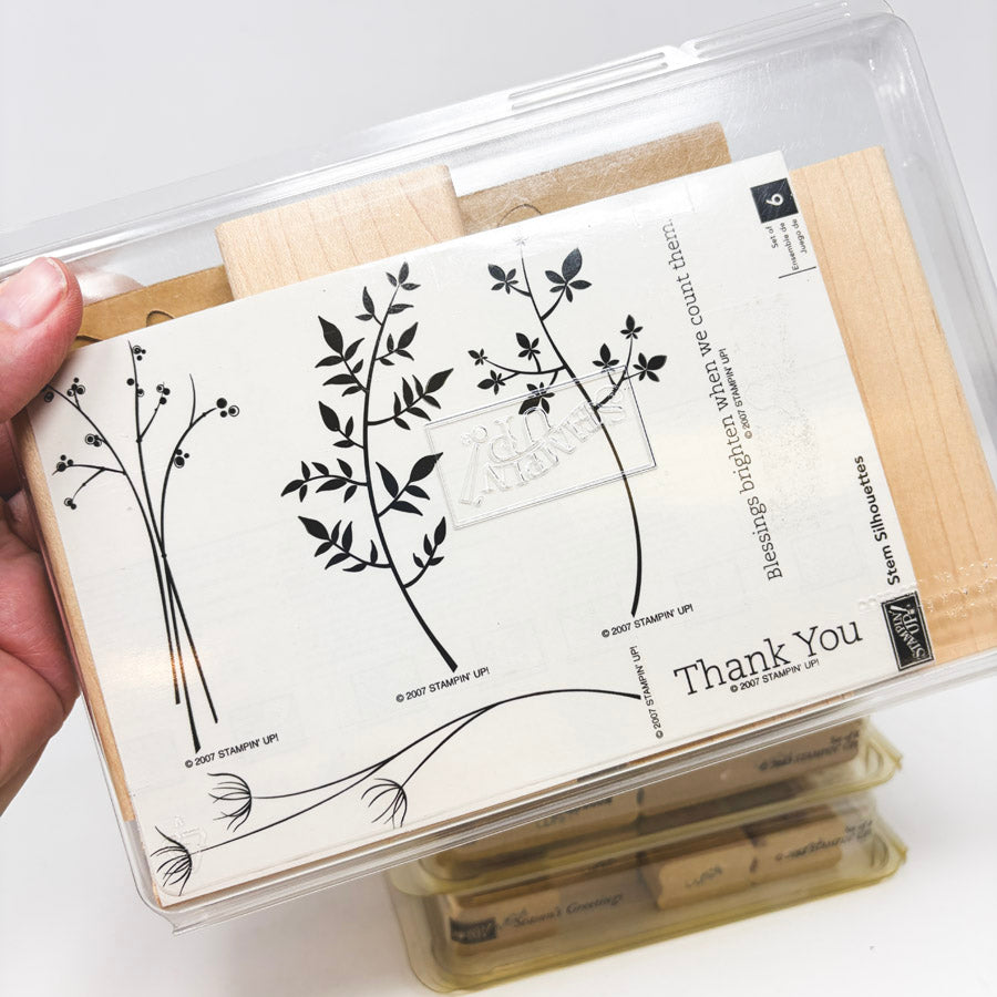 Stampin' Up! Extra Large Wood Back Rubber Stamp Sets - Pick a Design