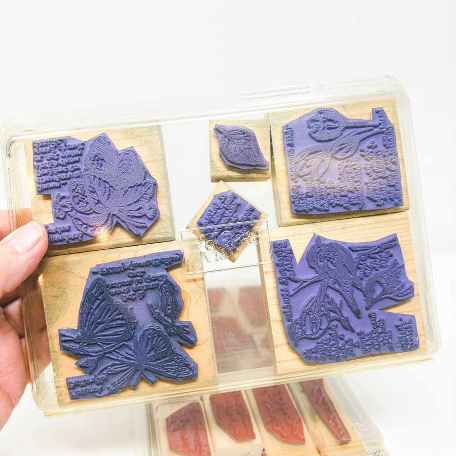 Stampin' Up! Extra Large Wood Back Rubber Stamp Sets - Pick a Design