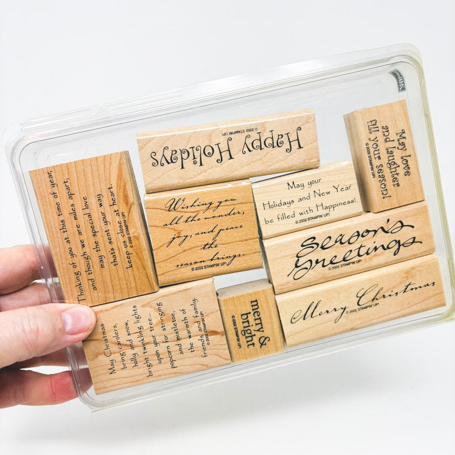 Stampin' Up! Extra Large Wood Back Rubber Stamp Sets - Pick a Design