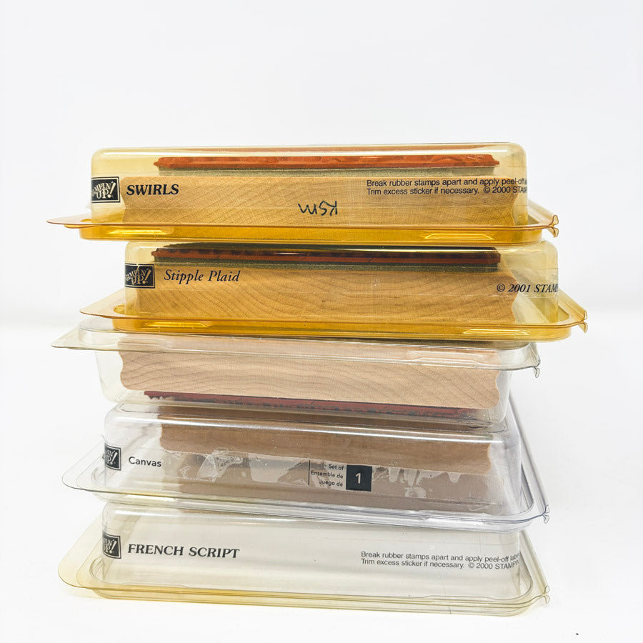 Stampin' Up! Wood Background Rubber Stamps - Pick a Design