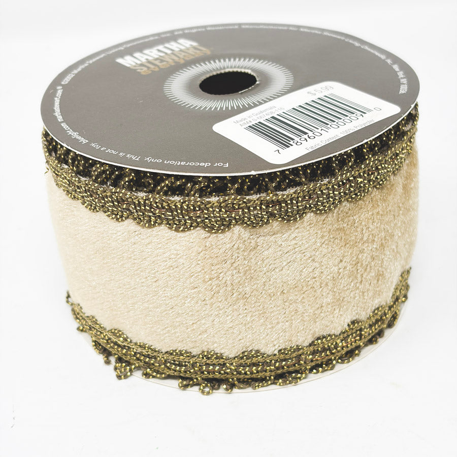 Martha Stewart 2.5" Golden Luster Holiday Ribbon