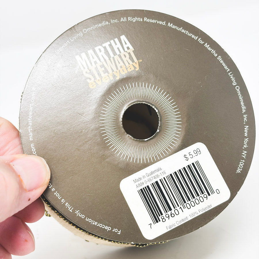 Martha Stewart 2.5" Golden Luster Holiday Ribbon