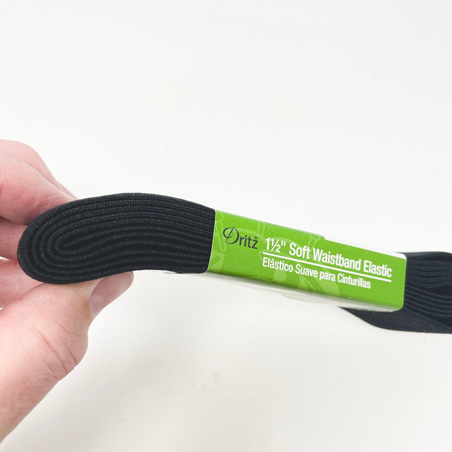 Dritz Soft Waistband Elastic - 1.5" Black