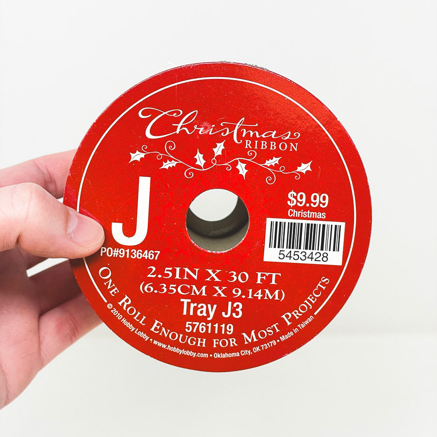 Blue Snowflakes on Canvas Ribbon