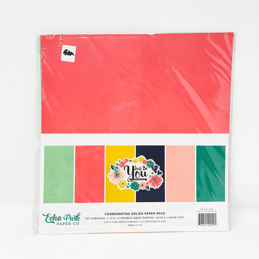 Just Be You Solids Paper Pack by Echo Park