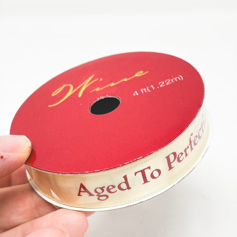 Aged to Perfection Wine Giftwrap Ribbon (1)