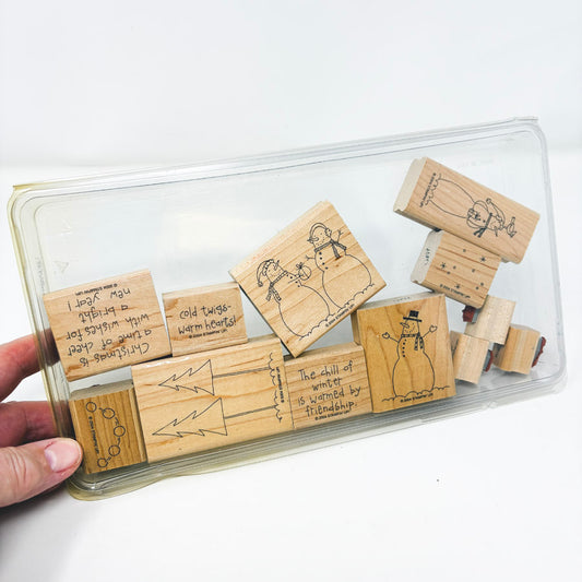 It's Snow Time – Stampin' Up! Wood Back Rubber Stamp Set