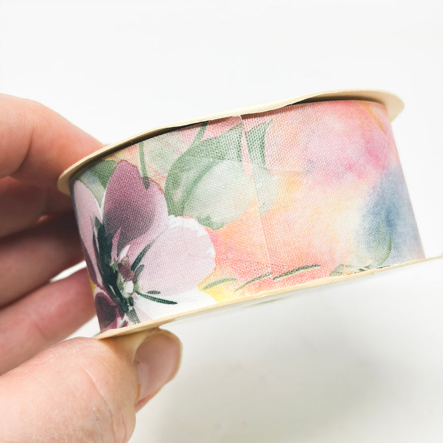 Pastel Floral WFR Fabric Ribbon