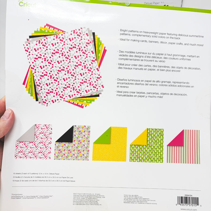 12" x 12" Cricut Deluxe Paper Packs - Pick a Design
