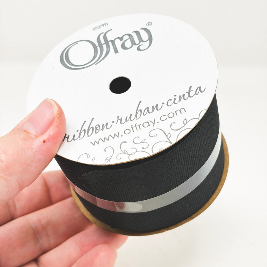 Offray 2 1/4" Black Grosgrain Ribbon