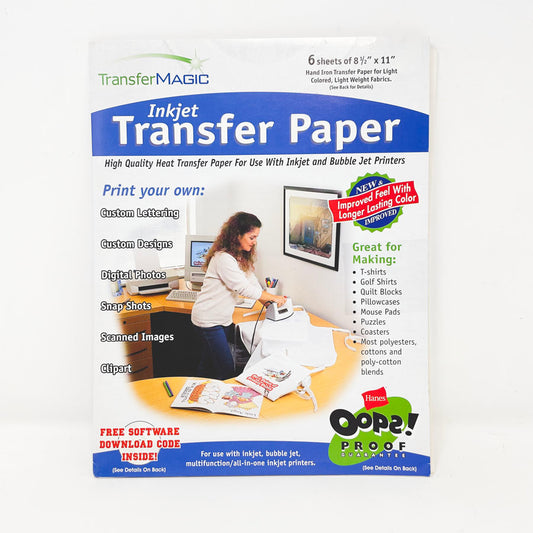 Inkjet Transfer Papper - 2 sheets