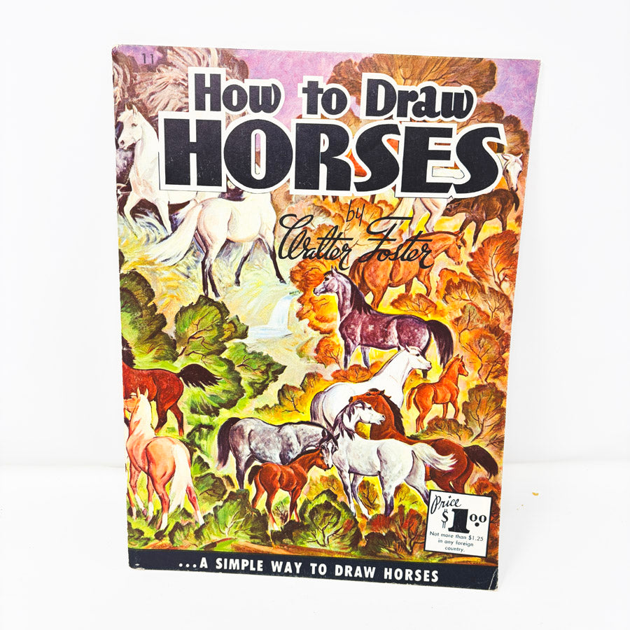 Vintage Walter Foster How to Draw Horses Book