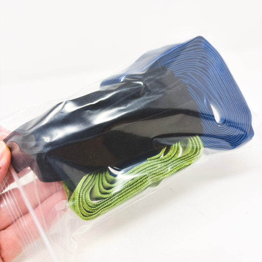 Velvet Ribbon Bundle - Green/Blue/Black