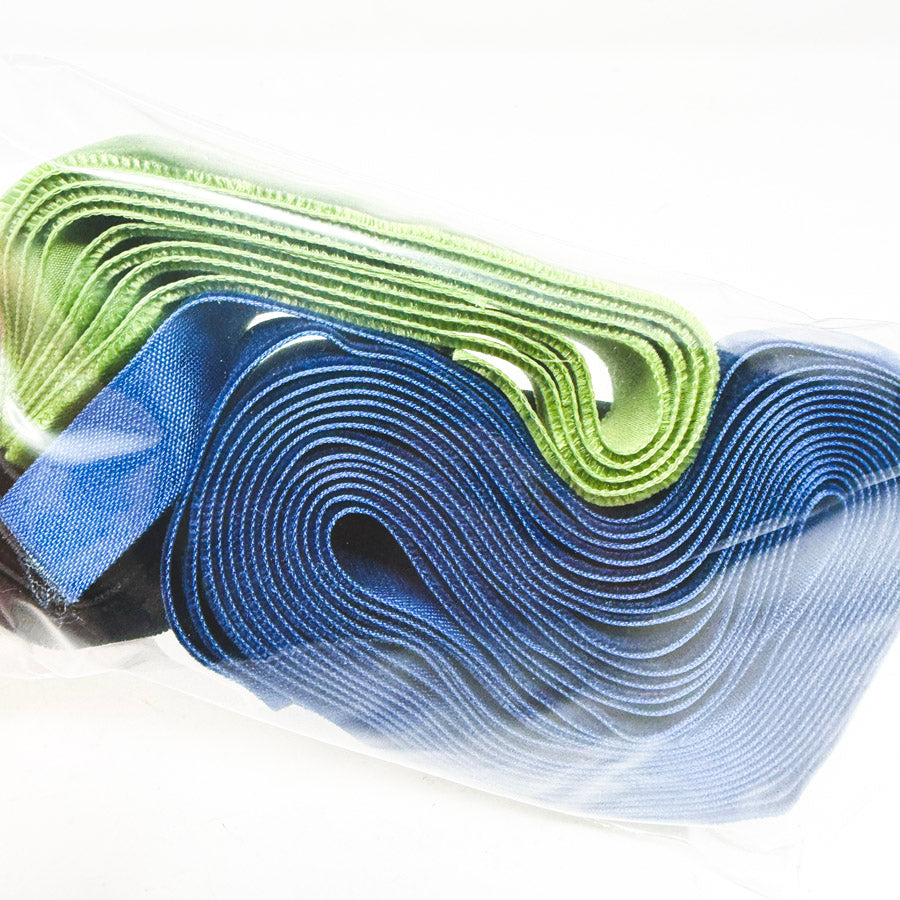 Velvet Ribbon Bundle - Green/Blue/Black
