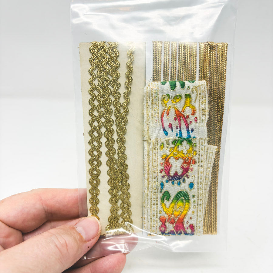 Gold Ribbon and Trim Bundle