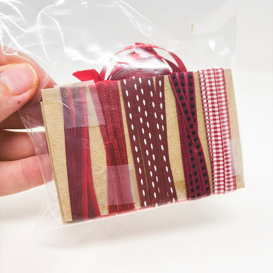 Bundle of Red Ribbon Remnants