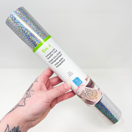 Cricut Holographic Sparkle Vinyl - Silver