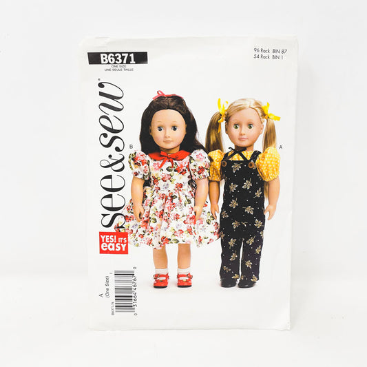 18" Doll Clothes B6371 - See & Sew